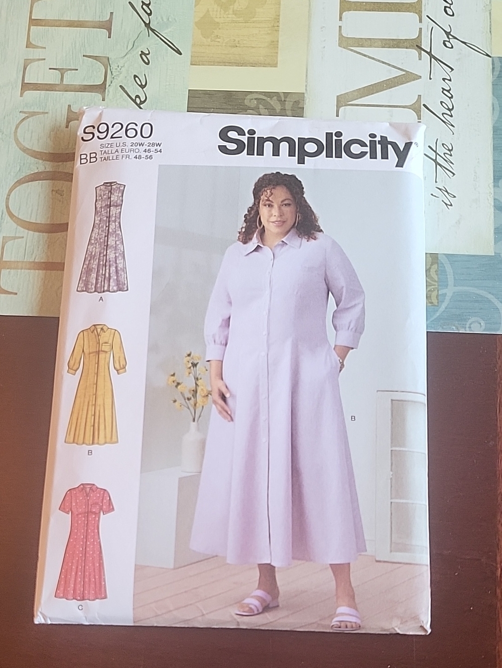 Simplicity Women's Lavender Shirt Dress